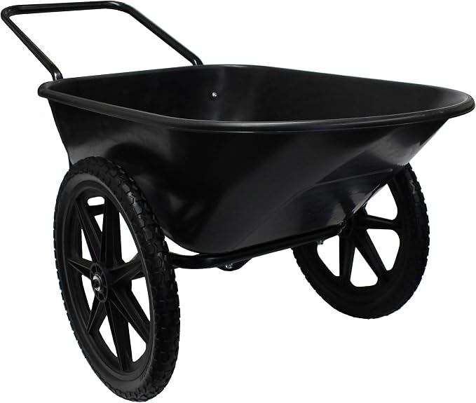 Marathon 92010-2PK Flat-Free 20" Tire and Wheel Assembly, Centered Hub, Ball Bearings, Heavy-Duty Plastic Spoked Wheel, Replacement for Rubbermaid Big Wheel and other Carts, Easy Install, 2 Pack
