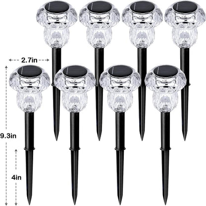 Solar Pathway Lights Outdoor 16 Pack Mushroom Garden Lights Waterproof Solar Powered Yard Lighting for Landscape, Driveway, Path, Walkway, Patio, Outside Garden Decorations, 3000K Warm White