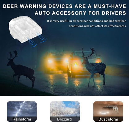 DXNQ 4 PCS Deer Whistles for Car, Avoid Collisions Deer Warning Devices with Adhesive Tapes, Universal Animal Alert Save Deer Whistles for Cars Trucks Motorcycles, Car Accessories (White)