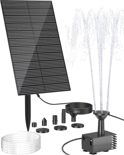 Biling Solar Water Fountain Pump, Solar Bird Bath, Outdoor with Tubing, Solar Powered Fountain Pump for Pond BirdBath, Garden, Pool, Fish Tank,Backyard