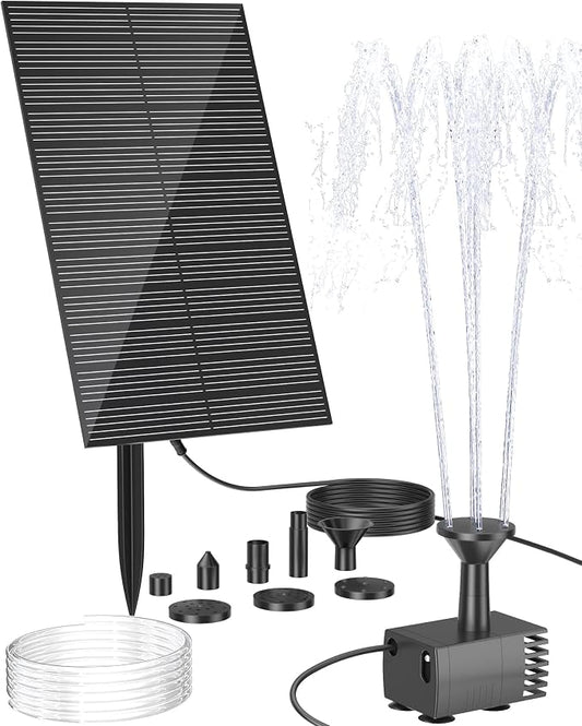 Biling Solar Water Fountain Pump, Solar Bird Bath, Outdoor with Tubing, Solar Powered Fountain Pump for Pond BirdBath, Garden, Pool, Fish Tank,Backyard