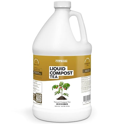 Compost Tea – Liquid Microbial Supplement for Living Soil, Better Nutrient Uptake & Stronger Plants, 1 Gallon