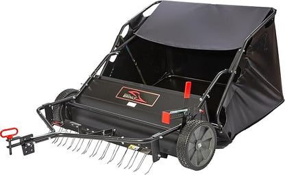 Brinly 42" Tow-Behind Combo Lawn Sweeper with Dethatcher and Hamper Windscreen