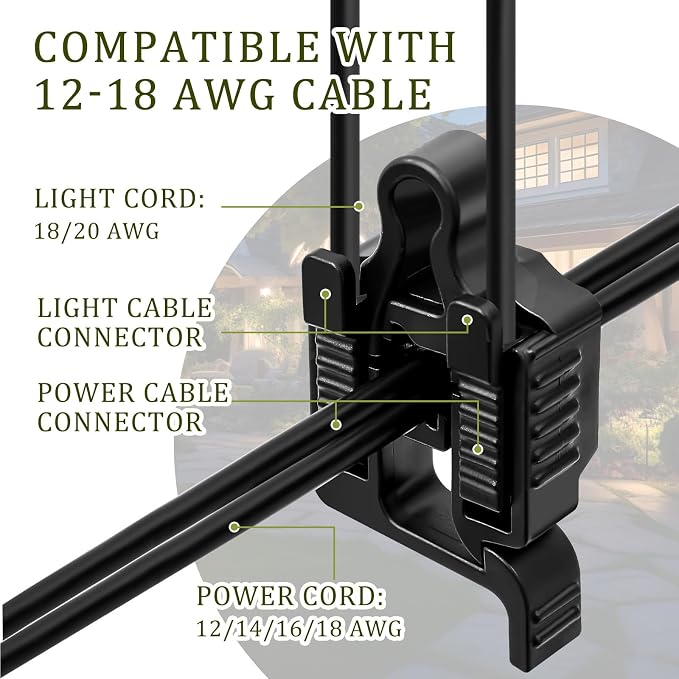 16 Pack Low Voltage Wire Connector Landscape Lighting Cable Connector 12/14/16/18 Gauge Cables Listed Weatherproof Landscape Lighting Low Voltage Tool for Pathway Light/Spotlight