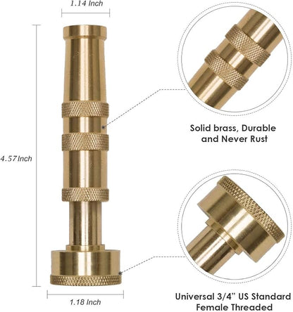 BEAULIFE 304 Stainless Steel Metal Garden Hose 75 Feet with Brass Garden Hose Nozzle Flexible, Portable & Lightweight Kink Free Garden Water Outdoor Hose