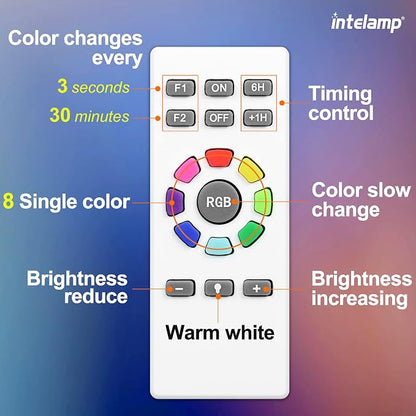 intelamp Solar Pathway Lights Outdoor, 6 Pack 9 Color Changing with Remote Control, Dusk to Dawn Solar Powered Waterproof LED Ground Lighting for House Outside Lawn Garden Yard Patio