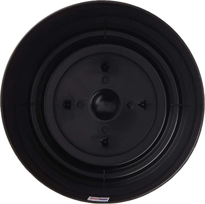 Novelty Majestic Full Depth Round Cylinder Pot, Glossy Black, 6-Inch (10068)