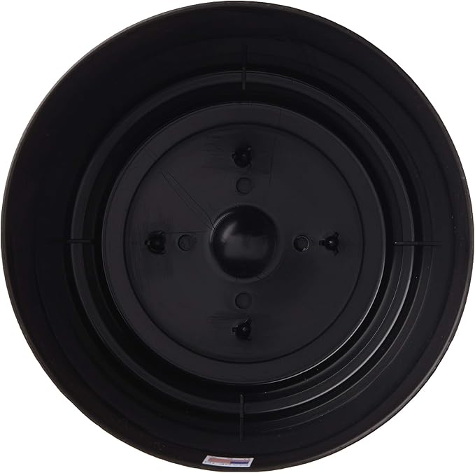 Novelty Majestic Full Depth Round Cylinder Pot, Glossy Black, 6-Inch (10068) (Pack of 3)