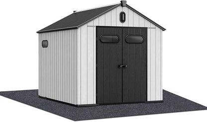 Outdoor Storage Shed Mat，Anti-Slip Patio Furniture Floor Mat，Waterproof Carport Mat，Backing prevents liquid penetration，Soft Material, Non-slip Backing,Washable，Excluding storage shed (10 × 10 FT)