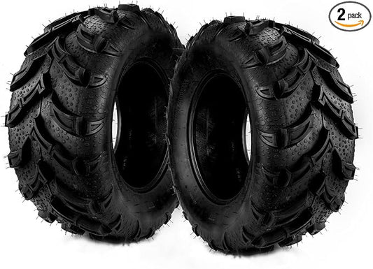 PHILTOP 25x10-12 ATV UTV Tires, 6-Ply Super Mud 25x10-12 ATV All-Terrain Tires for Riding Mowers, Golf Carts, Off-Road,2 Pcs,Tubeless (Z-120)