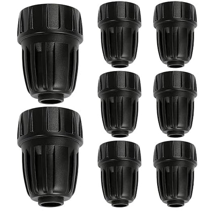 8 Pack 3/4" Garden Hose To 1/2" Irrigation Tubing Adapter, 1/2 Inch Drip Irrigation Tubing To Faucet Garden Hose Adapter 3/4 Inch FHT To 1/2 Inch Supply Line Adapter Fittings