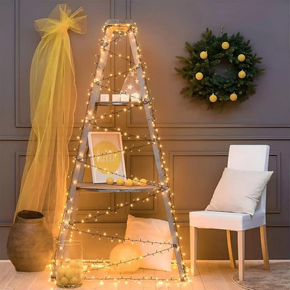 Warm White Christmas Lights Outdoor, 66FT 200 LED Plug in Christmas Tree Lights Waterproof, 8 Modes Connectable String Lights for Outside Patio Garden Wedding Party Holiday Decorations