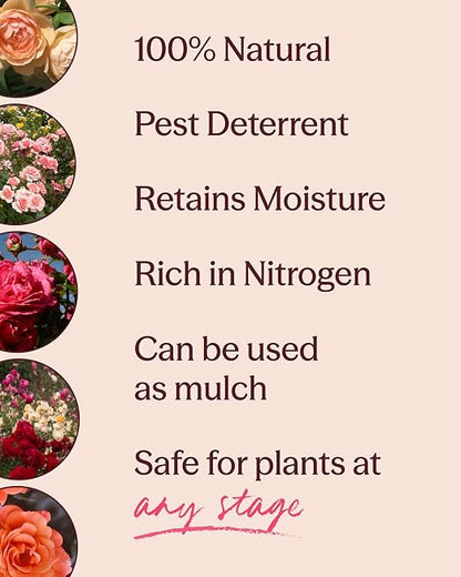 Heirloom Roses Mint Compost,100% Natural,Top Soil Amendment for Rose Planting, Rich in Micronutrients and Nitrogen for Garden Vegetables and Flowers, 26 Quart Box