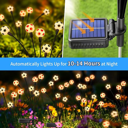vignuto 2026 Solar Soccer Lights, 8 Packs 48LED, Solar Lights Outdoor Waterproof, World Cup Decorations, Garden Decor, Patio Decor, Unique Decor for Soccer Game.