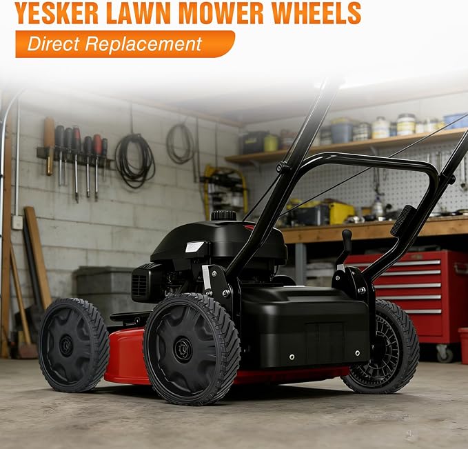 Yesker Lawn Mower Drive Wheels Replacement 8 Inch 634-05039 Assembly, Lawnmower Wheels Compatible with Troy-Bilt, Craftsman, TB200 TB210 TB220 TB230 TB270ES TB280ES, 2-Pack
