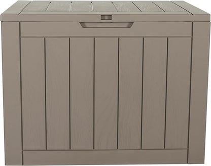 BTEXPERT Indoor Outdoor Storage Box, 30 Gallon Resin Deck Container for Package Delivery Patio Furniture Cushions Garden Tools Pool Sports Equipment UV Resistant Waterproof Lockable