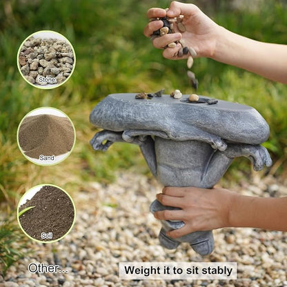 Goodeco Meditating Yoga Frog Statue - 12.5" Lx10 H for Home, Garden & Gifts | Zen garden decor, gifts for women/mom, weather-resistant resin for durability, suitable for indoor & outdoor display