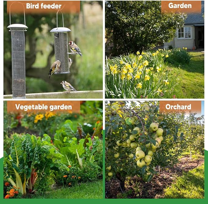 Squirrel Repellent Outdoor, Chipmunk Repellent Outdoor, Squirrel Repellent for Garden, Chipmunk and Squirrel Deterrent, Keep Squirrels & Chipmunks Away, Safe for Family&Pets- 8 Packs