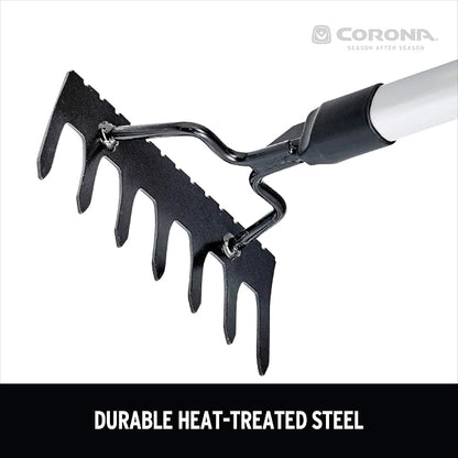 Corona Tools GT 3234 Reach 7-Tine Extended Rake, Silver,RED,Black
