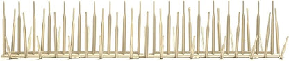 Bird B Gone - Tan Plastic Anti Bird Spikes (50') - Humane Deterrent - Stops Pigeons & Birds from Roosting - UV-Stabilized Polycarbonate - for Rooftops, Ledges, Fences, Etc - Made in USA