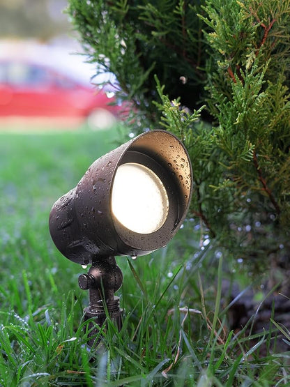 LEONLITE 12-Pack 12-24V Low Voltage LED Spotlight 3000K Oil Rubbed Bronze | Landscape Pathway Lights Outdoor, CRI90, Aluminum Spot Lights for Garden, ETL Listed, IP65 Waterproof, Warm White