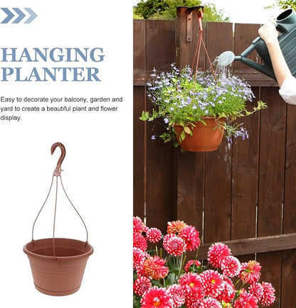 3Pcs Hanging Hanging Plant Pot Basket with Drainage Holes for Home Balcony Pots