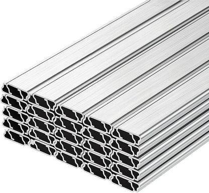 VEVOR Greenhouse Spring Wire and Lock Channel, 50 Packs 6.56 ft PVC-Coated Wiggle Wire & Aluminum Alloy Channel Bundle Kit with Included Screws, 0.05 in Thickened, Poly Film & Shade Cloth Attachments