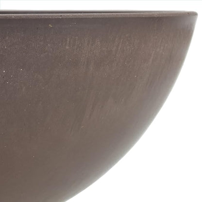 PSW Pot Collection M25C 10-inch Plastic/Stone/Wood Composite Low Bowl Planter–No Drainage Hole (Drillable), Shallow Indoor/Outer Pot for Succulents, Bonsai, Fairy Gardens, Herbs, Chocolate(Pack of 12)
