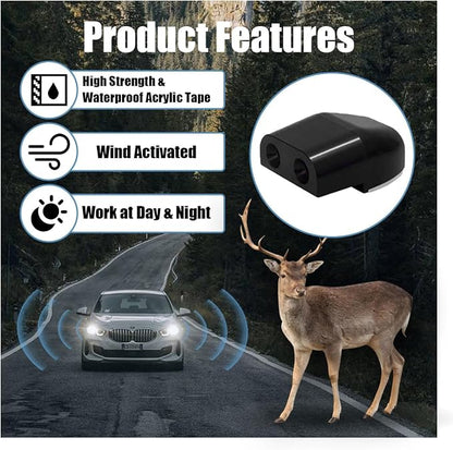 JOYCOURT Deer Whistles for Car, Deer Warning Repellent Devices with Vehicles, Deer Repellent Devices Animal Alert Horn for Cars, Deer Whistles Warning Devices for Cars