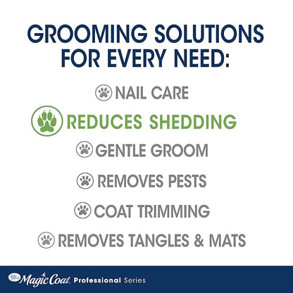 Four Paws Magic Coat Professional Series Grooming Essentials - Trimmers, Nail Clippers, and Brushes for Pets | Cat de-shedding brush, removes loose hair, smoothes coat, designed with a curved head, ergonomic handle