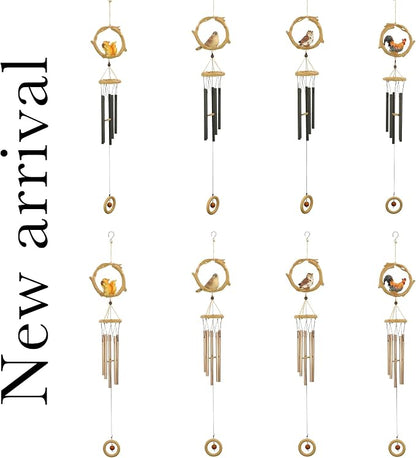 Classic Black Wind Chimes for Outside Soothing Melodic Wind Chime 26" to Create a Zen Atmosphere. Sympathy/Memorial Gift, Indoor Outdoor Garden Patio Decoration