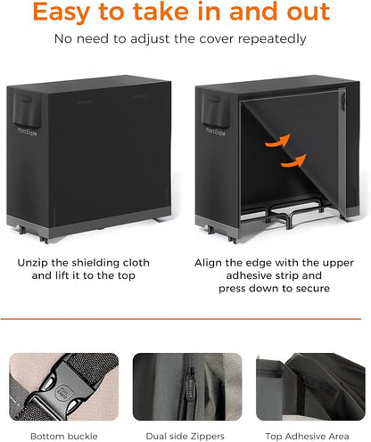 4ft Firewood Log Rack with Cover Outdoor, Heavy Duty Indoor Outdoor Firewood Storage Log Rack with Cover Combo Set Black