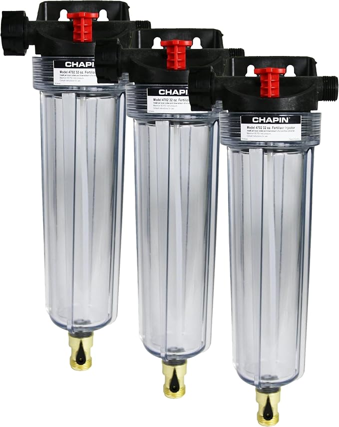Chapin 4702 HydroFeed in-Line Auto-Mix Fertilizer Injector System,Drip Irrigation System (1 Feeder/Package), 32 Ounce (Pack of 3)