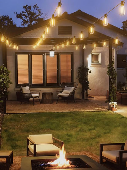 Svater 300 FT Outdoor String Lights, Waterproof Outside Light 156 Bulbs | 3 Pack 100 FT Patio Lighting, Connectable For Bistro Cafe Market, Shatterproof Dimmable Edison LED Bulb, ETL Listed 2700K