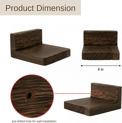 LaLaGreen Wood Planter Box for Indoor Plants (6 Pack) Hanging Wall Planters | Wall Planters for Dried Flowers Wall Mount Greenery Decor Living Room, Bedroom, Kitchen, Office Home Garden