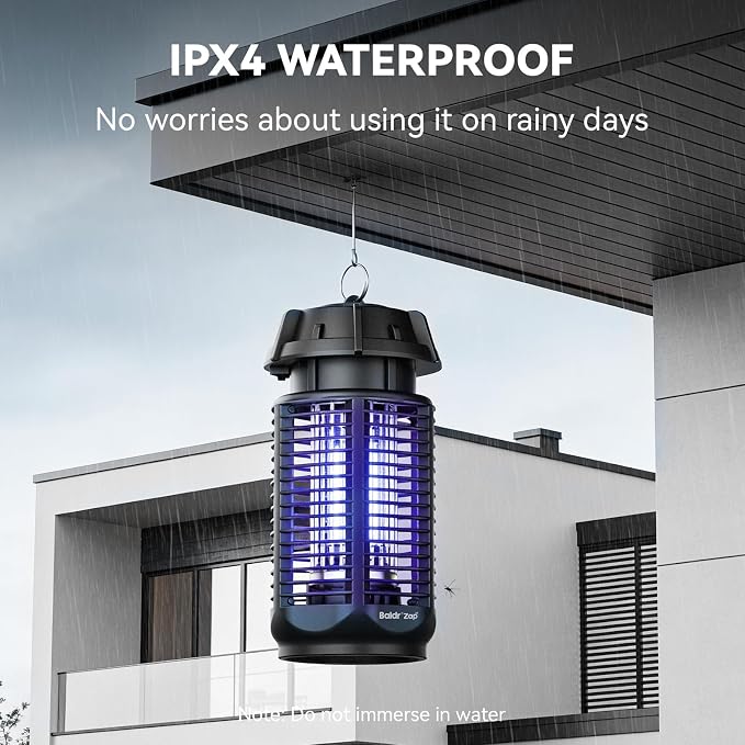Electric Bug Zapper for Outdoor Indoor, Mosquito Zapper, 1/2 Acre Wide Coverage, 4200V 20W Powerful, IPX4 Waterproof Insect Killer for Backyard, Patio, 2 Pack