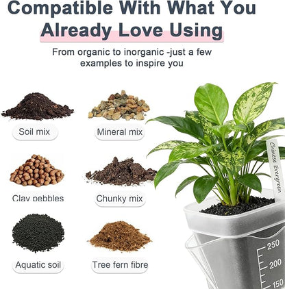 15 Pack 2.5" Self Watering Pots for Indoor Plants,Small Clear Plastic Planters with Water Level Indicator & Drainage Holes for Alocasia Propagation, African Violets, Seedlings, Cuttings and Succulents