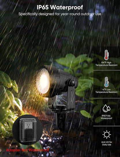 APPECK Landscape Lighting, RGBW Low Voltage Landscape Lights with APP Control, IP65 Waterproof Outdoor Spot Lights, Color Changing Spotlights for Yard, Garden,Trees, Patio & Holiday Decor, 8 Pack