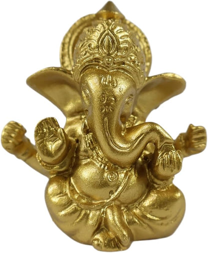Lord Ganesha Buddha Statue - Elephant God Sculptures Ganesh Figurines | Man-Made Stone Home Garden Buddha Decoration Statues
