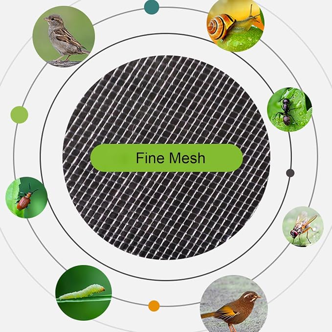 30 Pcs 5.9''×7.8'' Drawstring Fruit Netting Bags, Reusable Garden Netting Bags, Medium Fruit Protection Bags, Fruit Cover Mesh Bag for Fruit Trees Vegetable Floral