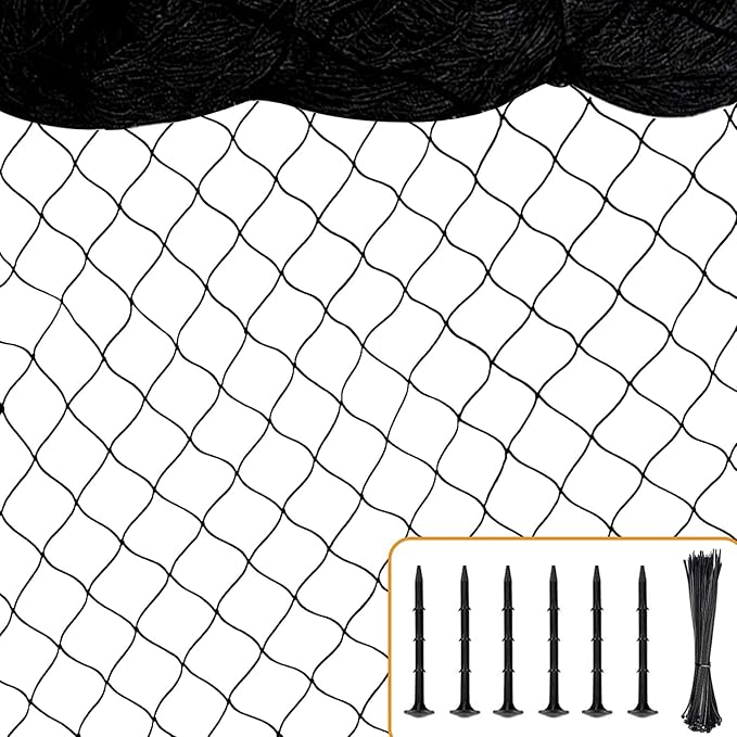 BSTPCOO Bird Nets 25'x100' with 1" Mesh Nylon Poultry Netting Heavy Duty Aviary Net Chicken Coop Netting, Garden Netting Deer Fence for Fruit Tree Trellis Net