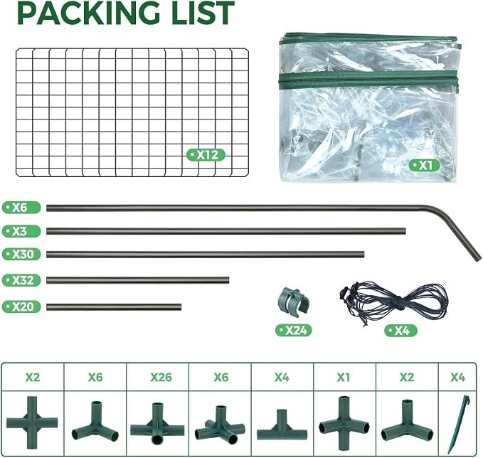 Ohuhu Plastic Greenhouse for Outdoors: Portable Walk in Plant Green House with Improved Transparent PVC Cover, 3 Tiers 12 Shelves Stands Small Greenhouses Backyard Green Houses for Outside Heavy Duty