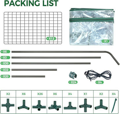 Ohuhu Plastic Greenhouse for Outdoors: Portable Walk in Plant Green House with Improved Transparent PVC Cover, 3 Tiers 12 Shelves Stands Small Greenhouses Backyard Green Houses for Outside Heavy Duty