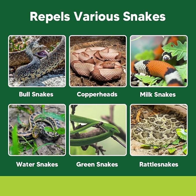 Snake Repellent for Yard, Snake Deterrent Outdoor, 12-Pack Snake Away Repellent for Garden/Lawn, Backyard Snake Repellent, Covers 120 Sq Ft, Lasts Up to 60 Days