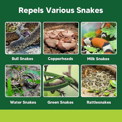 Snake Repellent for Yard, Snake Deterrent Outdoor, 12-Pack Snake Away Repellent for Garden/Lawn, Backyard Snake Repellent, Covers 120 Sq Ft, Lasts Up to 60 Days