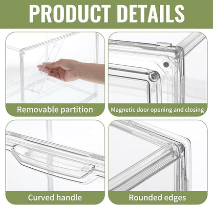 2 Pack Clear Mini Greenhouse Indoor – 14.1 x 10.6 x 8.6 Inch Tabletop Portable Greenhouse with Magnetic Door, Portable Indoor Plant Grow House for Seed Starting, Home Gardening & Plant Nursery