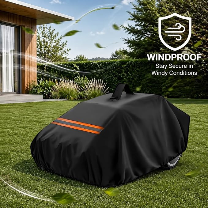 600D Robot Lawn Mower Garage Cover for Lymow One Plus 10A 2026, Water Resistant Robotic Lawn Mower Shelter for Outdoor Automatic Mowers, All Weather Protection,A
