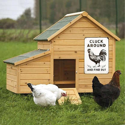 Vintage Metal Signs Chicken Coop Signs for Farm Yard Decor, Tin Sign for Home Farm Chicken Coop Farmhouse Kitchen Garden Decor 8 X 12 Inch