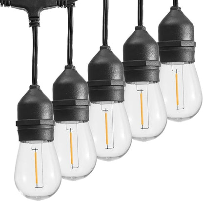SUNTHIN 105FT Outdoor String Light with 34 1W LED Shatterproof Filament Bulb for Patio Lights, Backyard, Porch, Party Lights