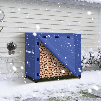 4ft Firewood Rack Cover, Waterproof Heavy Duty 600D Oxford | Storage Wood Rack Cover for Patio, Yard, Indoor and Outdoor Use(Cover Only, Rack Not Included)